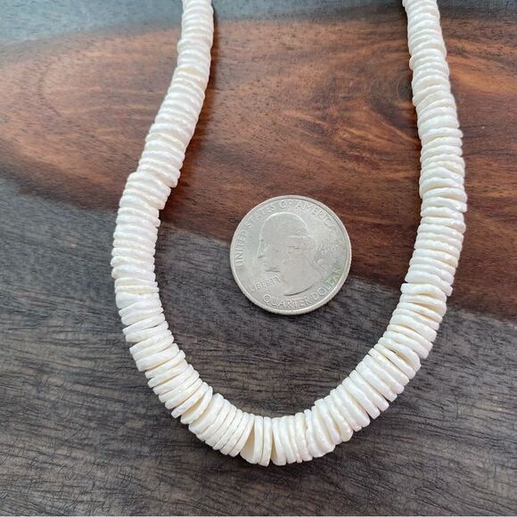 White Chocker Necklace Chocker Beaded Clasp Bohemian - Picture 5 of 5